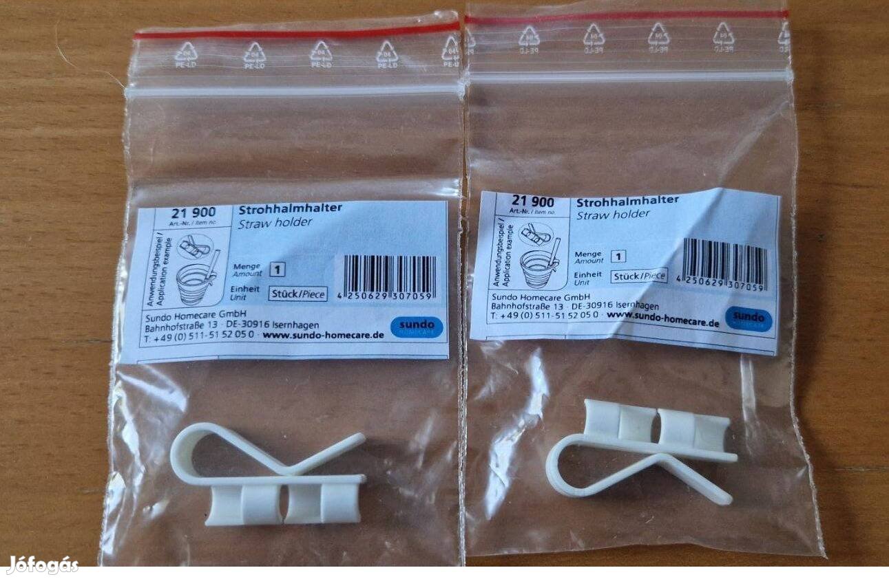 Szívószál rögzítő betegitató pohárhoz