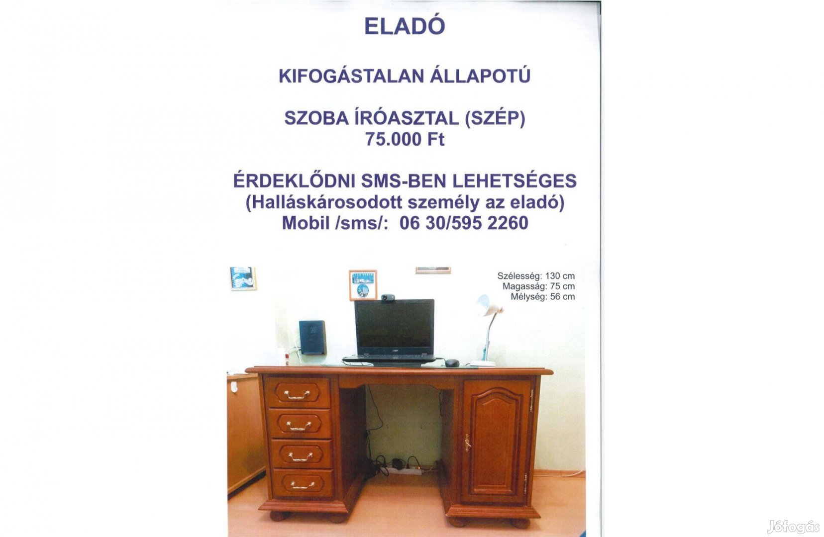 Szobai íróasztal