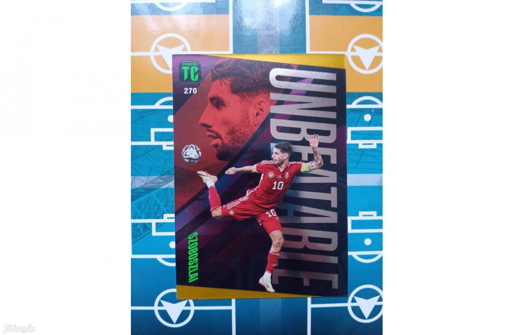 Szoboszlai Dominik Arany Unbeatable Panini Top Class 2024 kártya