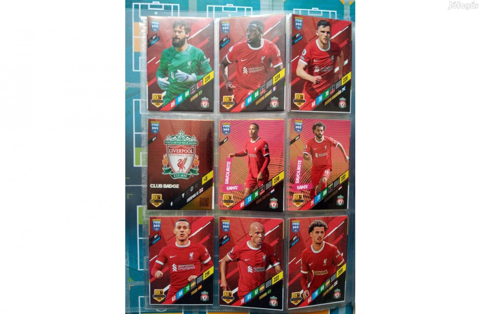Szoboszlai Dominik Limited Liverpool szett Fifa 365 2024 focis kártya