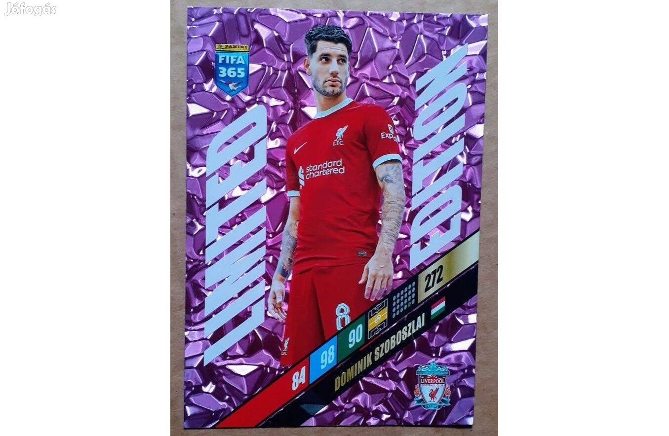 Szoboszlai Dominik Liverpool Limited focis kártya Panini FIFA 2024