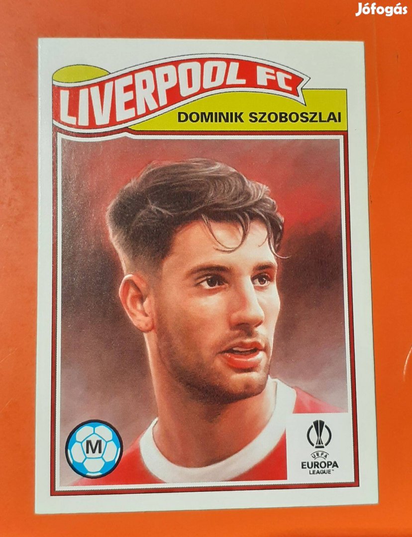 Szoboszlai Dominik Liverpool Topps Living set focis kártya