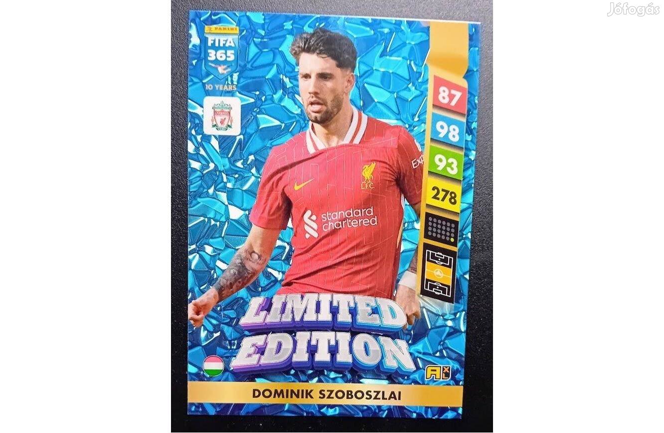 Szoboszlai Dominik Liverpool XXL focis kártya Panini FIFA 365 2024-25