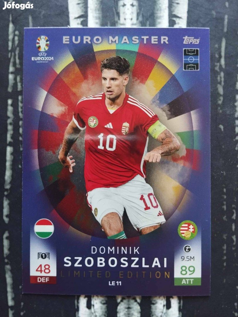 Szoboszlai Dominik Magyarország Limited Edition Euro 2024 focis kártya