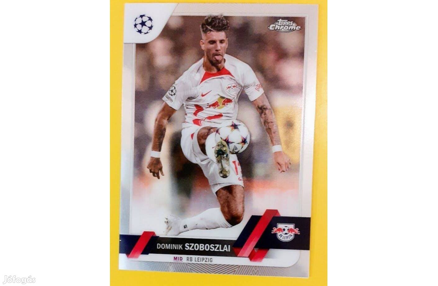 Szoboszlai Dominik RB Leipzig Chrome focis kártya 2022-23 Topps Chrome