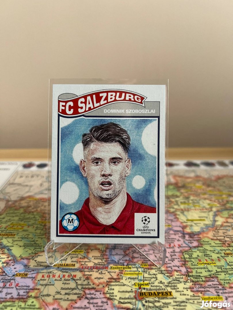 Szoboszlai Dominik Topps Living Set újonc focis kártya, sportkártya