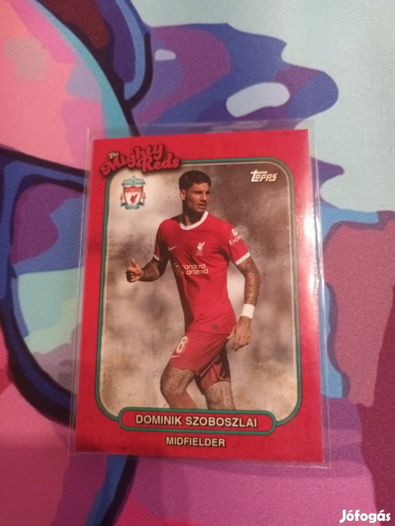 Szoboszlai Dominik Topps Mighty Reds focis kártya Liverpool