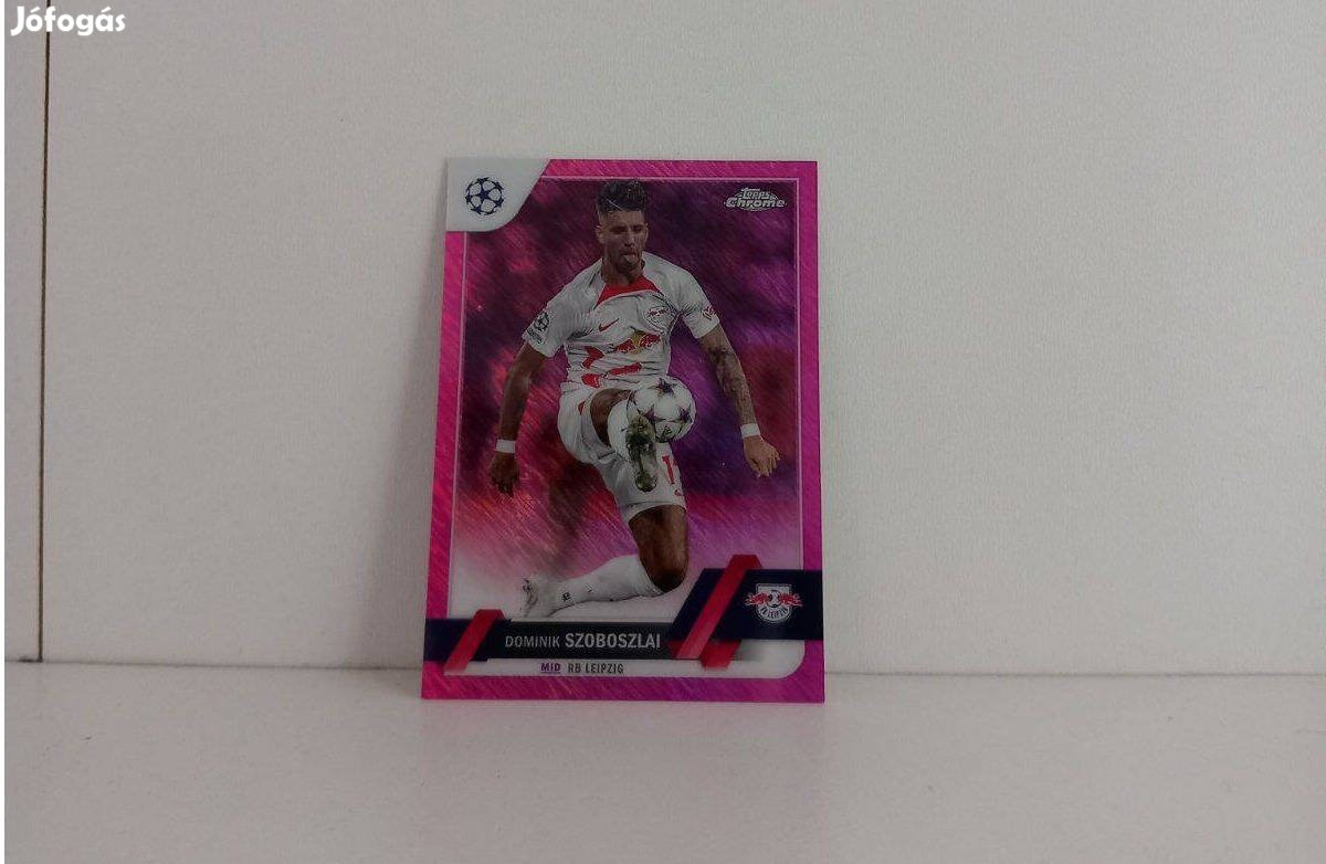 Szoboszlai Dominik /250 Pink Topps Chrome focis kártya