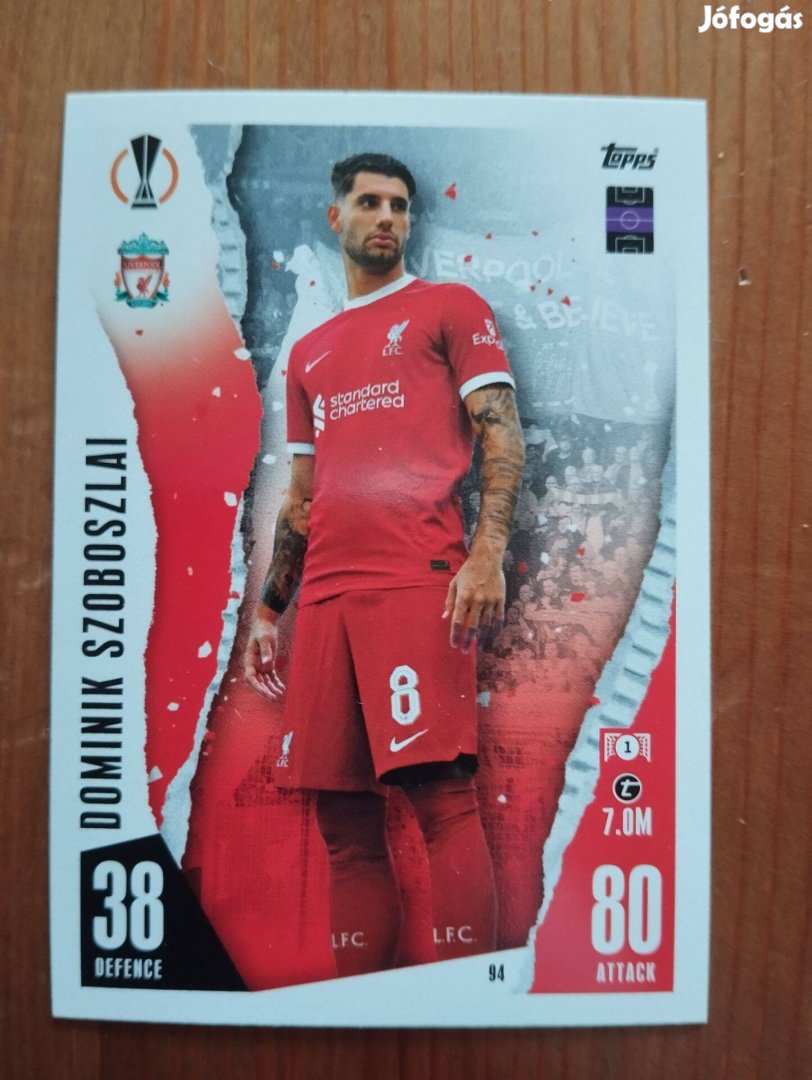 Szoboszlai Dominik (Liverpool) Bajnokok Ligája 2023 kártya