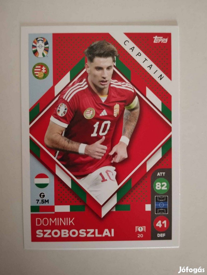 Szoboszlai Dominik (Magyarország) Lidl Euro 2024 Captain focis kártya