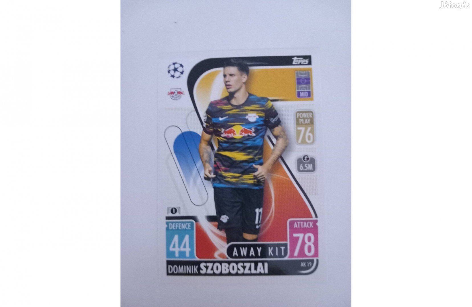 Szoboszlai Dominik away kit topps focis kártya