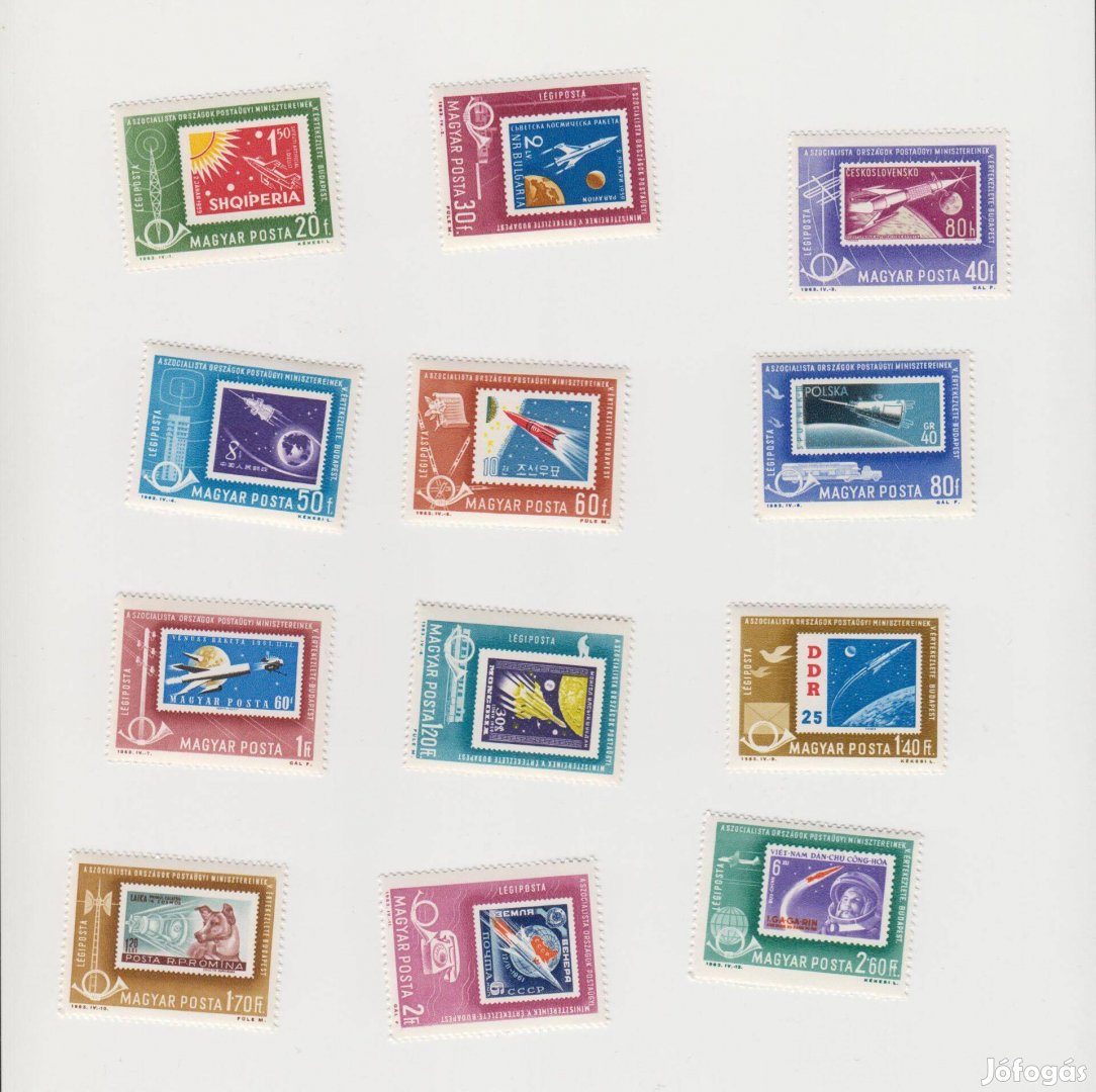 Szoc. országok postaügyi minisztereinek értekezlete bélyeg sor 1963
