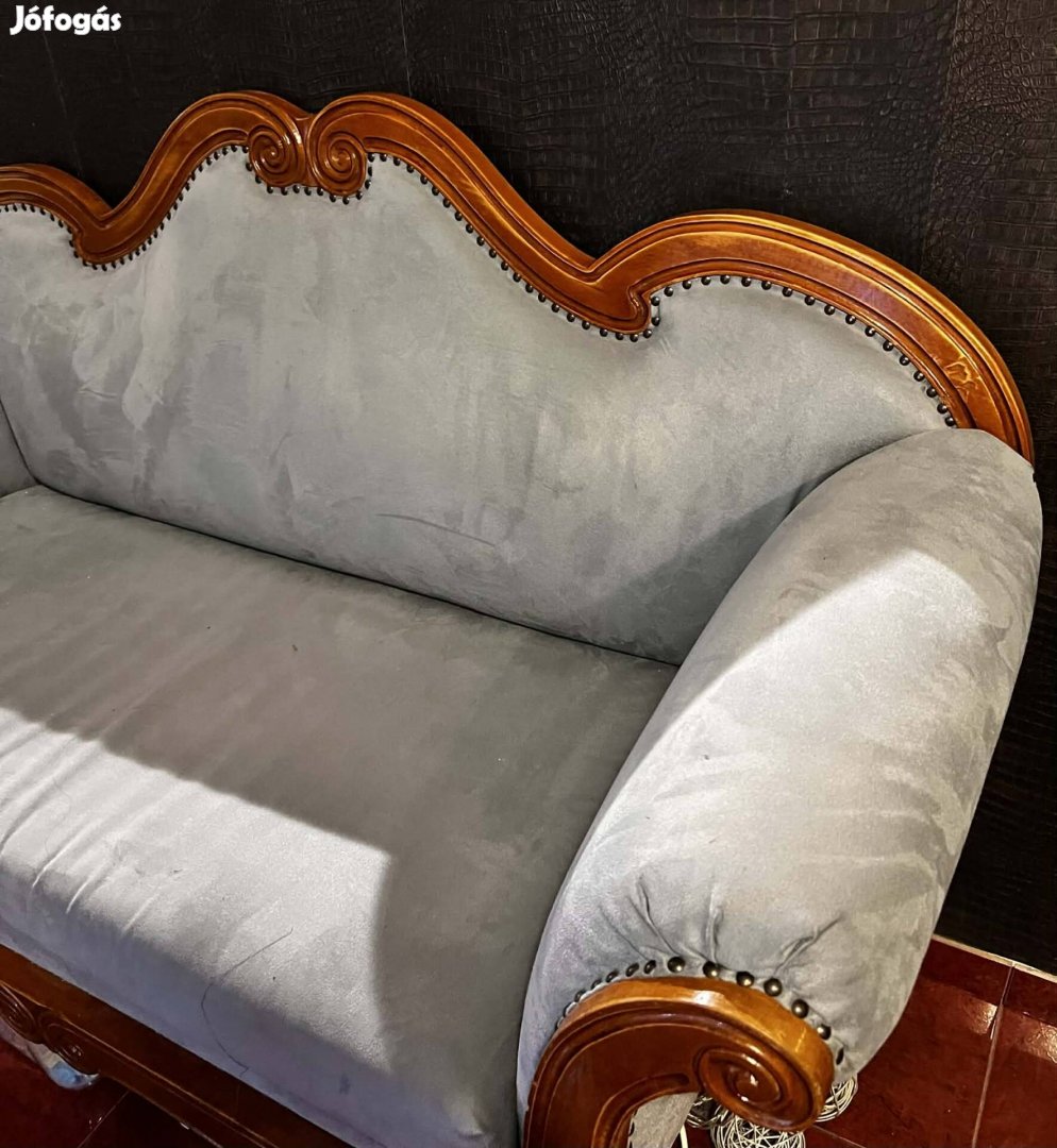 Szofa! Neobarokk, ívelt fakerettel,!