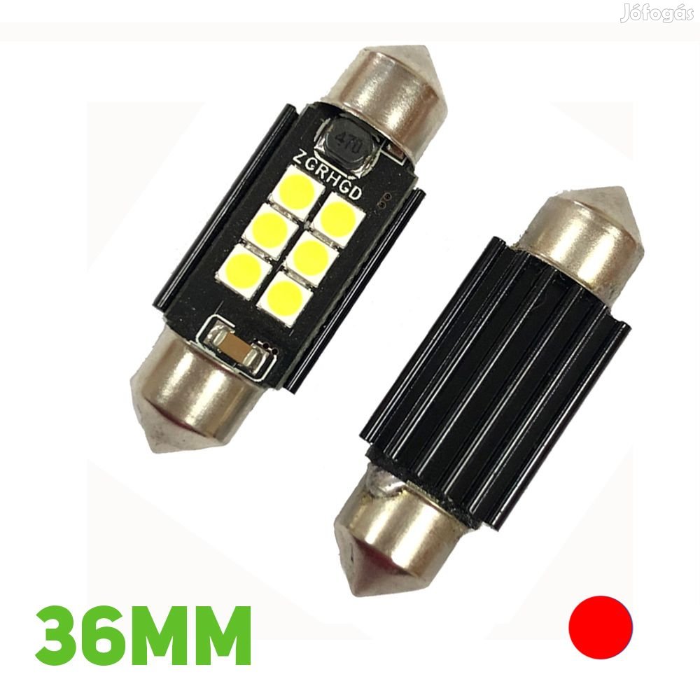 Szofita led 36mm Canbus hűtőbordás 2db piros