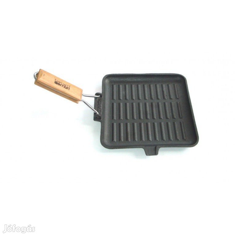 Szögletes öntöttvas grill serpenyő 21,5cm