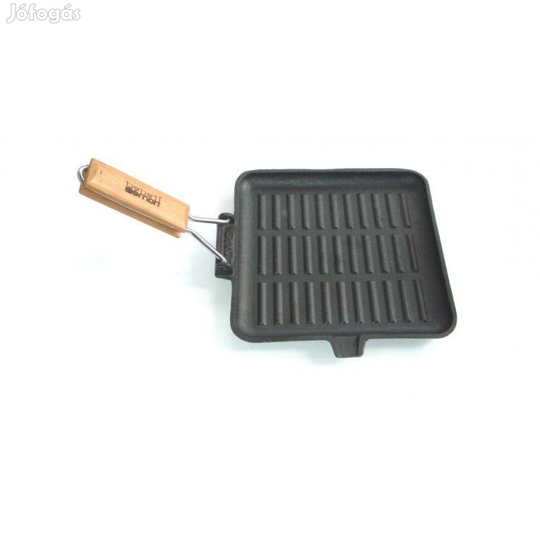 Szögletes öntöttvas grill serpenyő 21,5cm