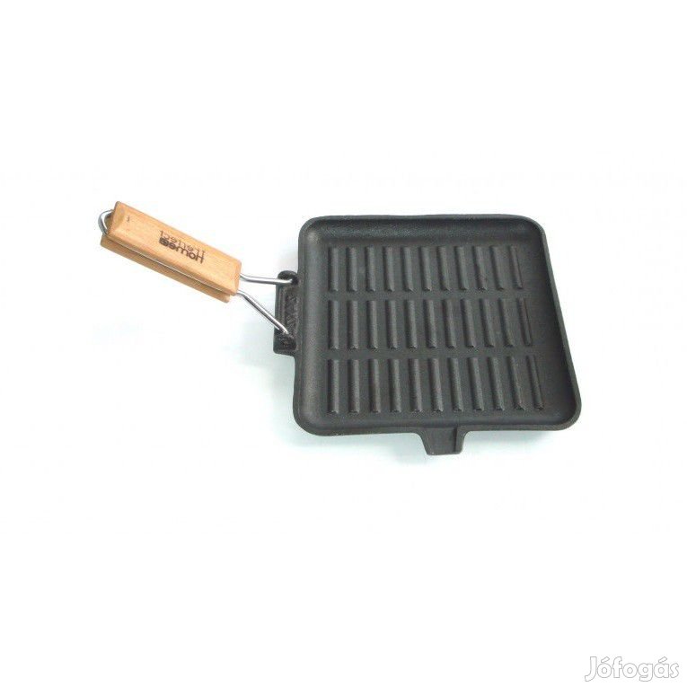 Szögletes öntöttvas grill serpenyő 21,5cm