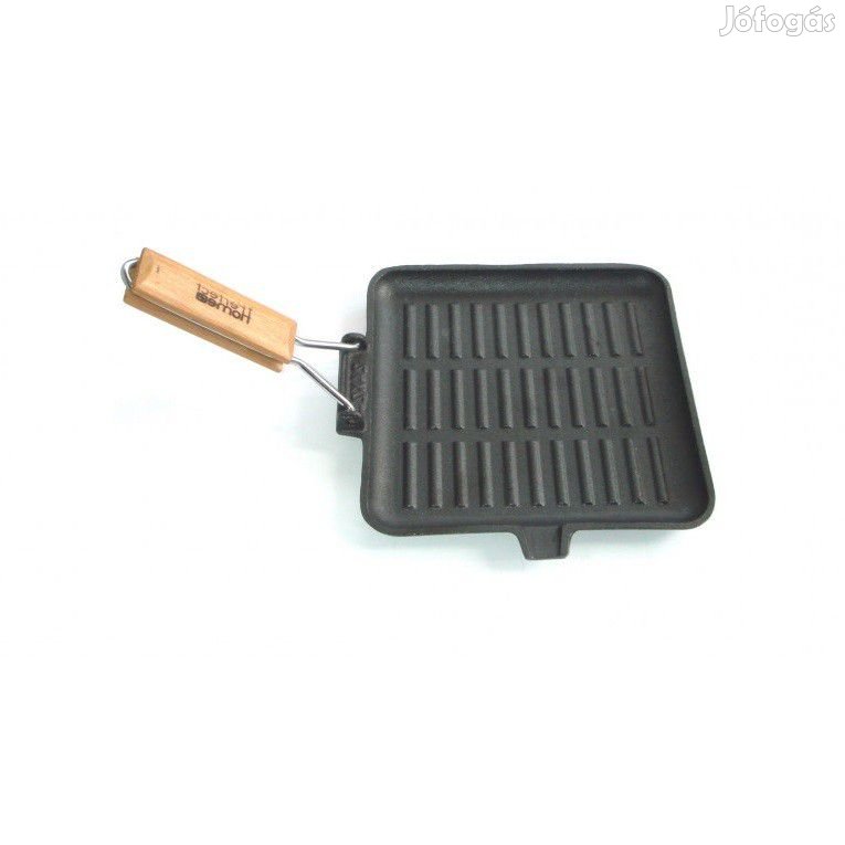 Szögletes öntöttvas grill serpenyő 21,5cm