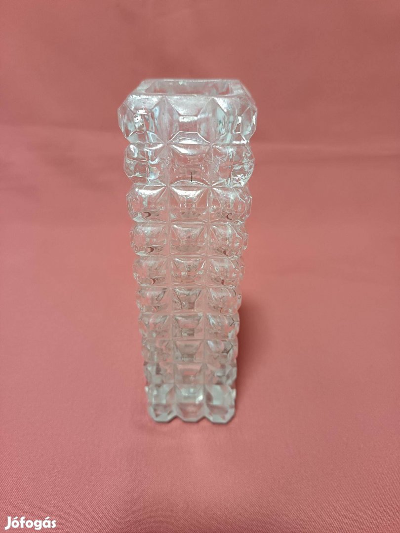 Szögletes üveg váza dekoráció eladó !