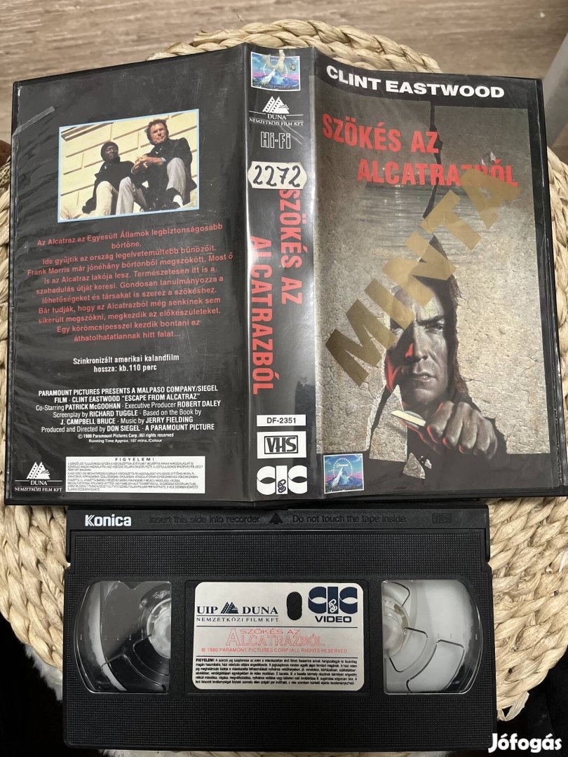 Szökés az Alcatrazból vhs