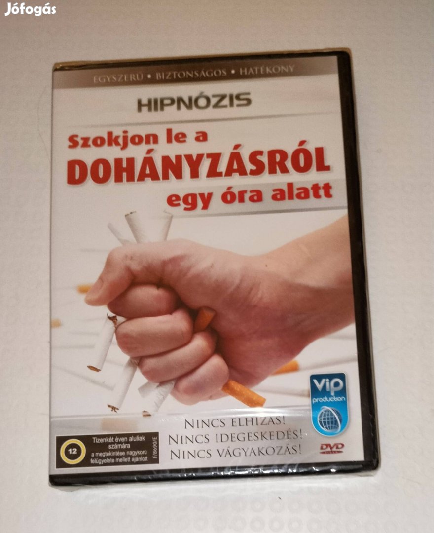 Szokjon le a dohányzásról egy óra alatt Hipnózis dvd bontatlan 