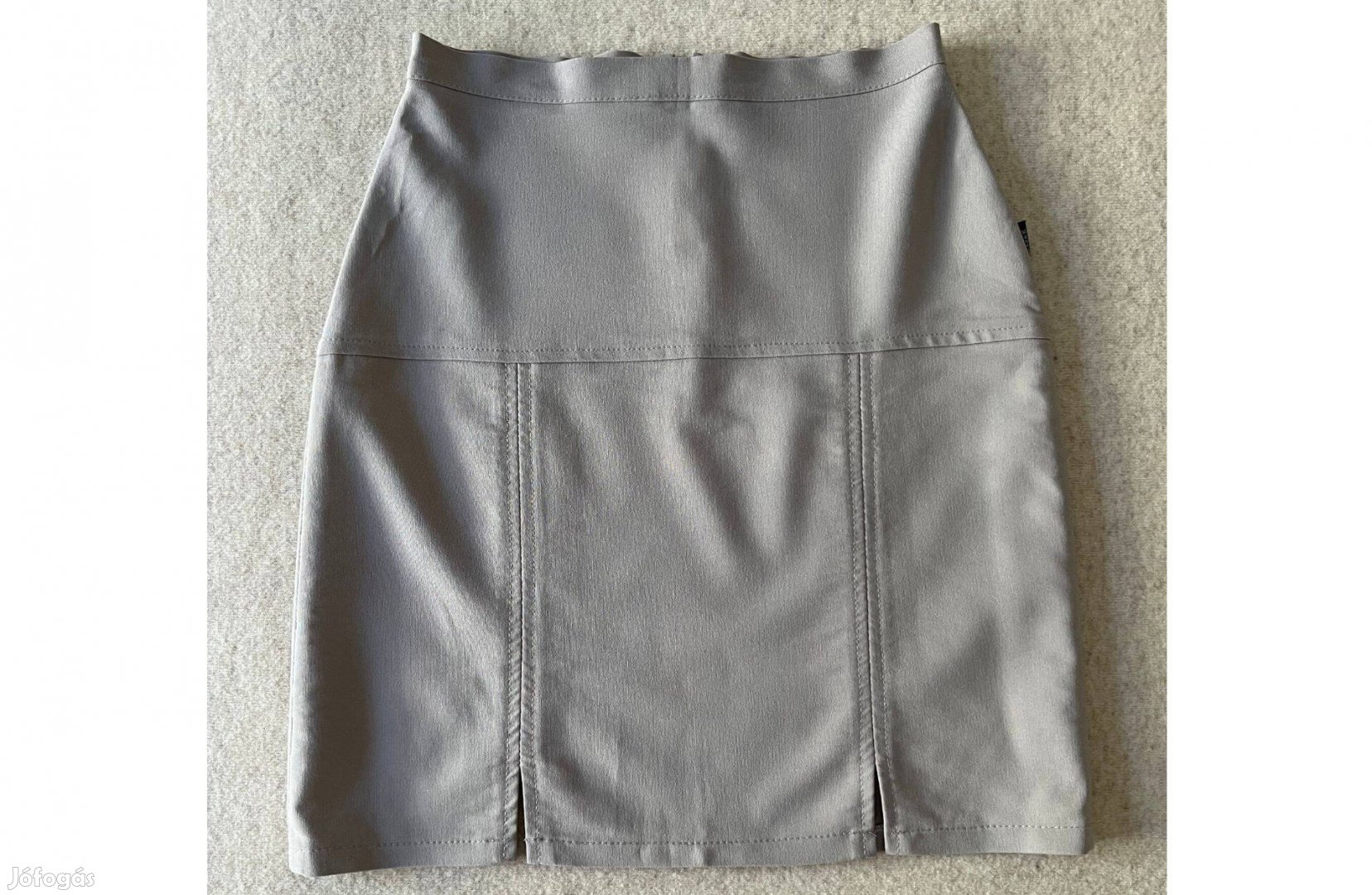 Szoknya mini, szövet, szürke