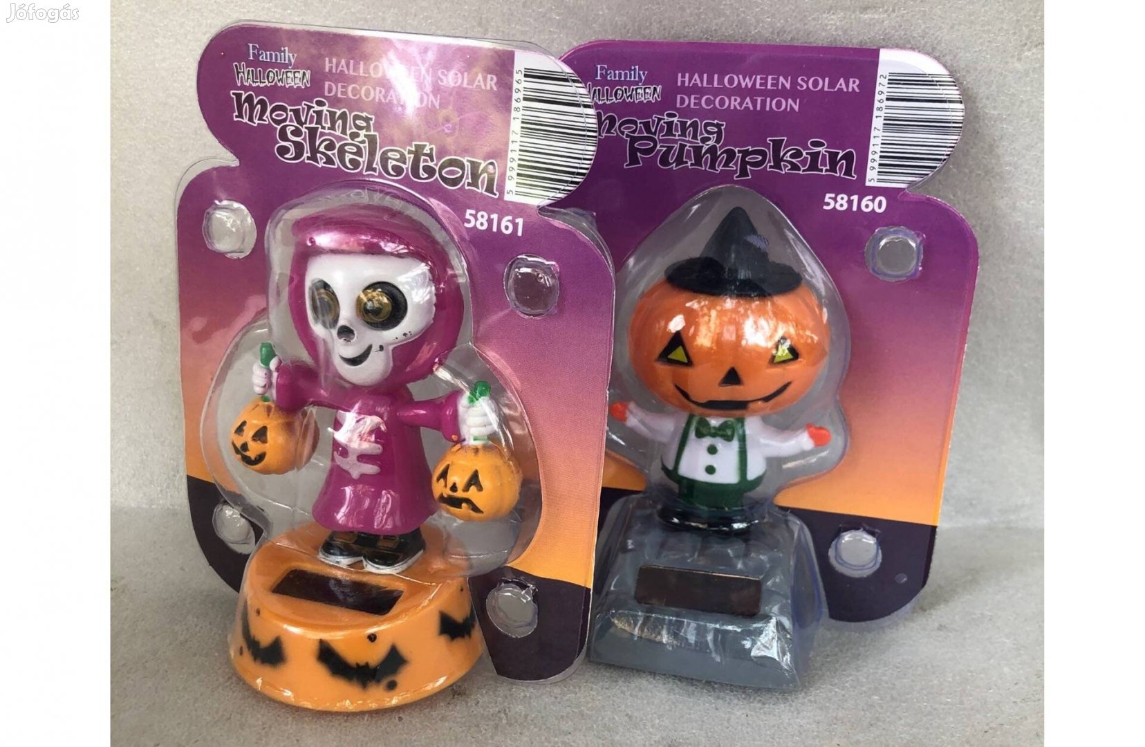 Szolár Táncoló mozgó Halloween-i csontváz figura töklámpával