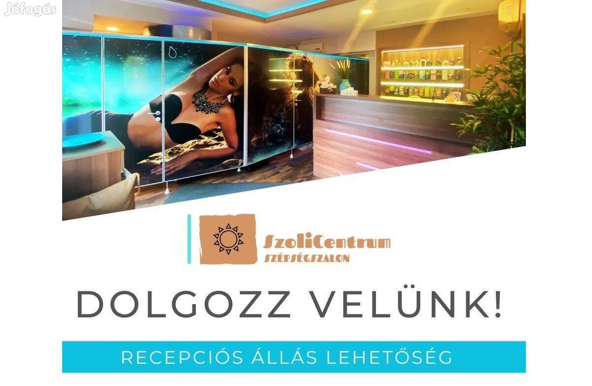 Szolárium Recepciós Munkatársat Keresünk!