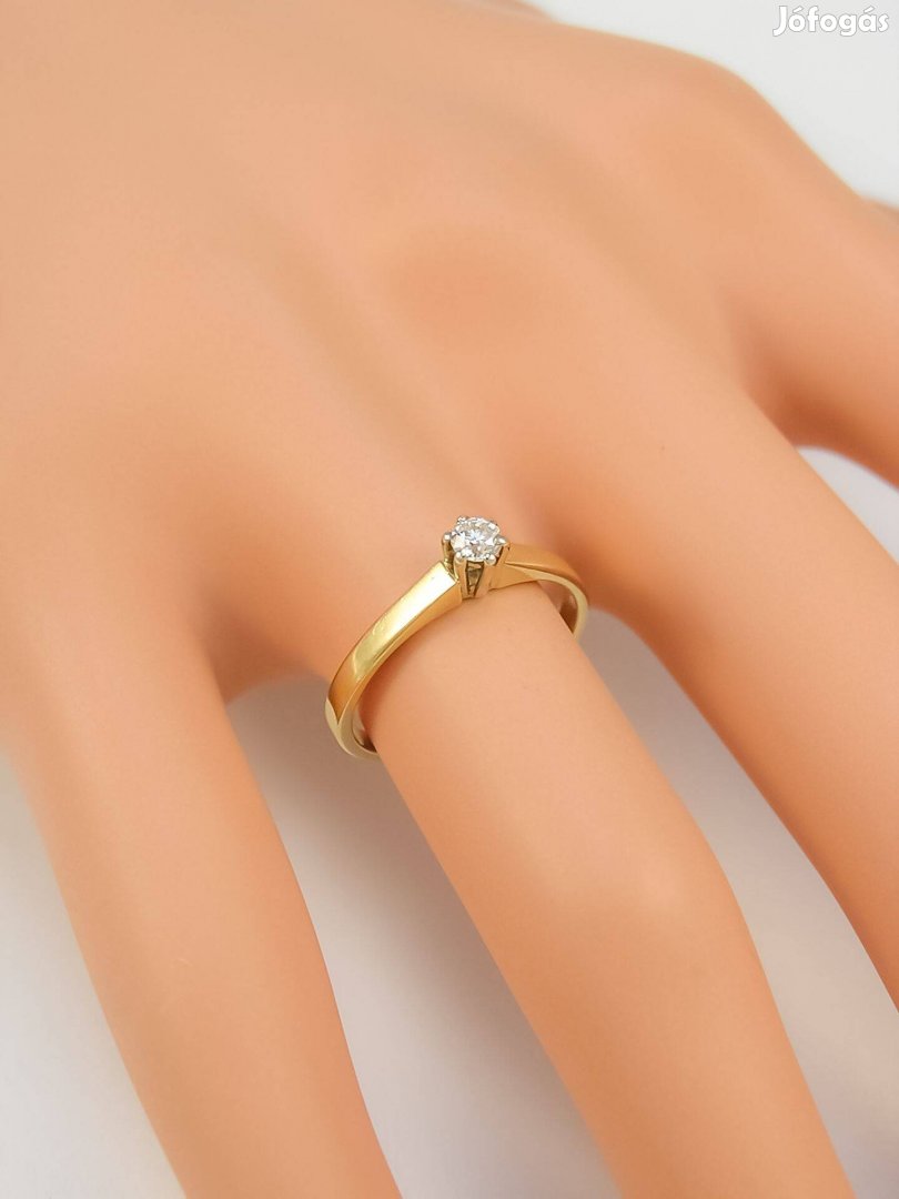 Szoliter Brill Gyémánt Gyűrű 18 karátos Sárga aranyból