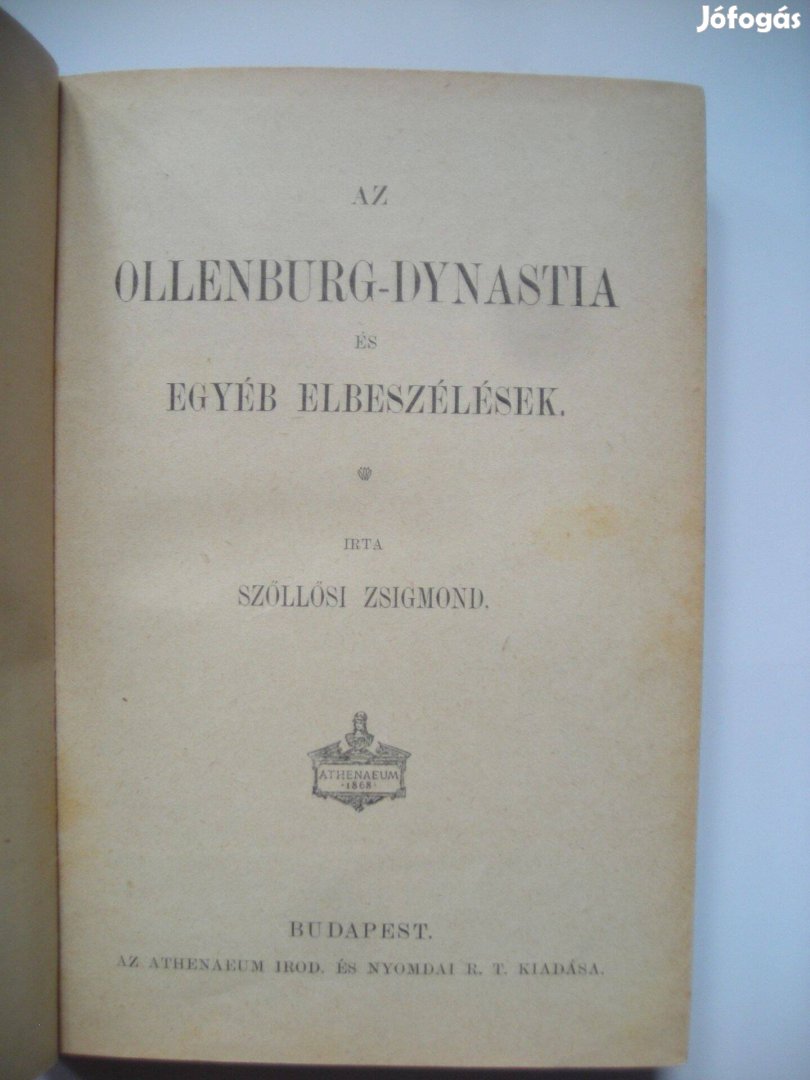 Szőllősi Zsigmond: Az Ollenburg-dynastia és egyéb elbeszélések