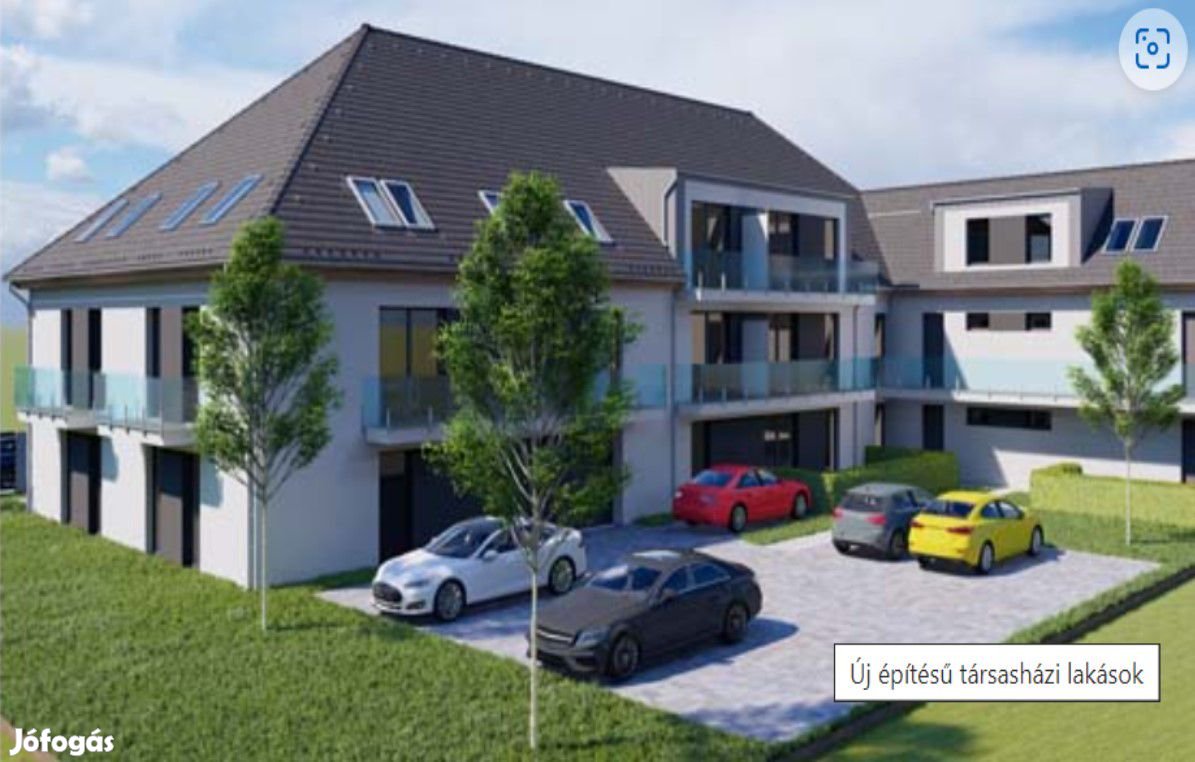 Szombathely belvárosában 61 m2 + 42 m2 előkertesz ÚJ építésű 3 szobás