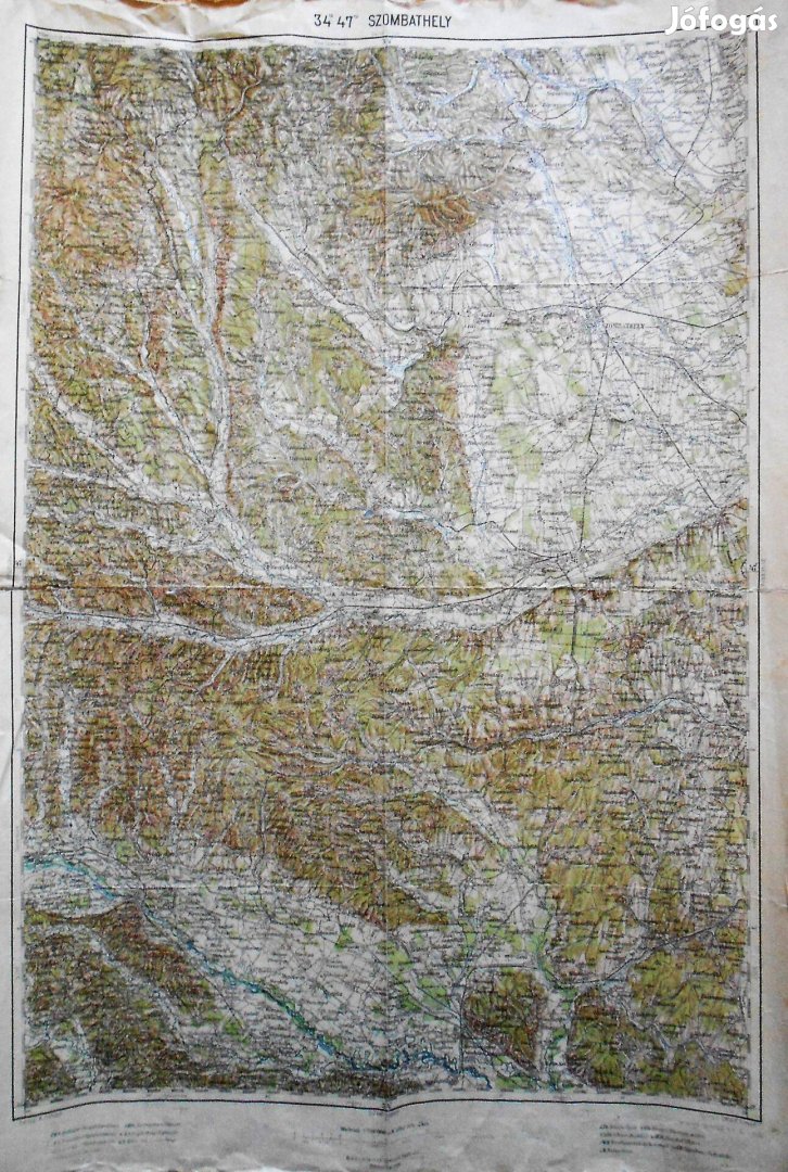 Szombathely környéke régi térkép 1920