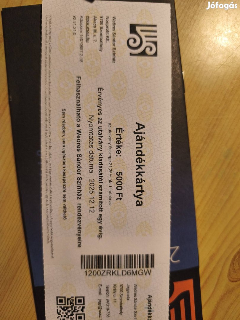 Szombathely színház utalvány