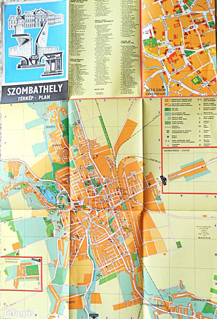 Szombathely térkép 1979