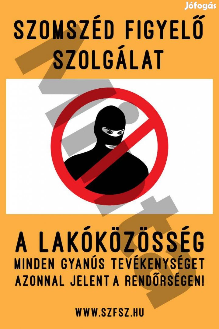 Szomszéd Figyelő matrica kültérre is - 10 darab
