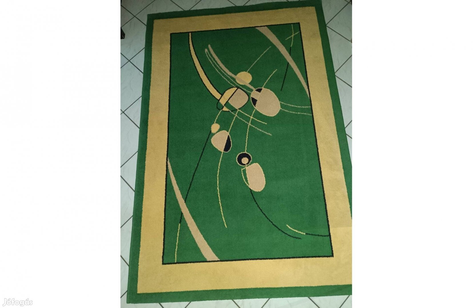 Szőnyeg 150 x 220 cm Zöld - beige színű