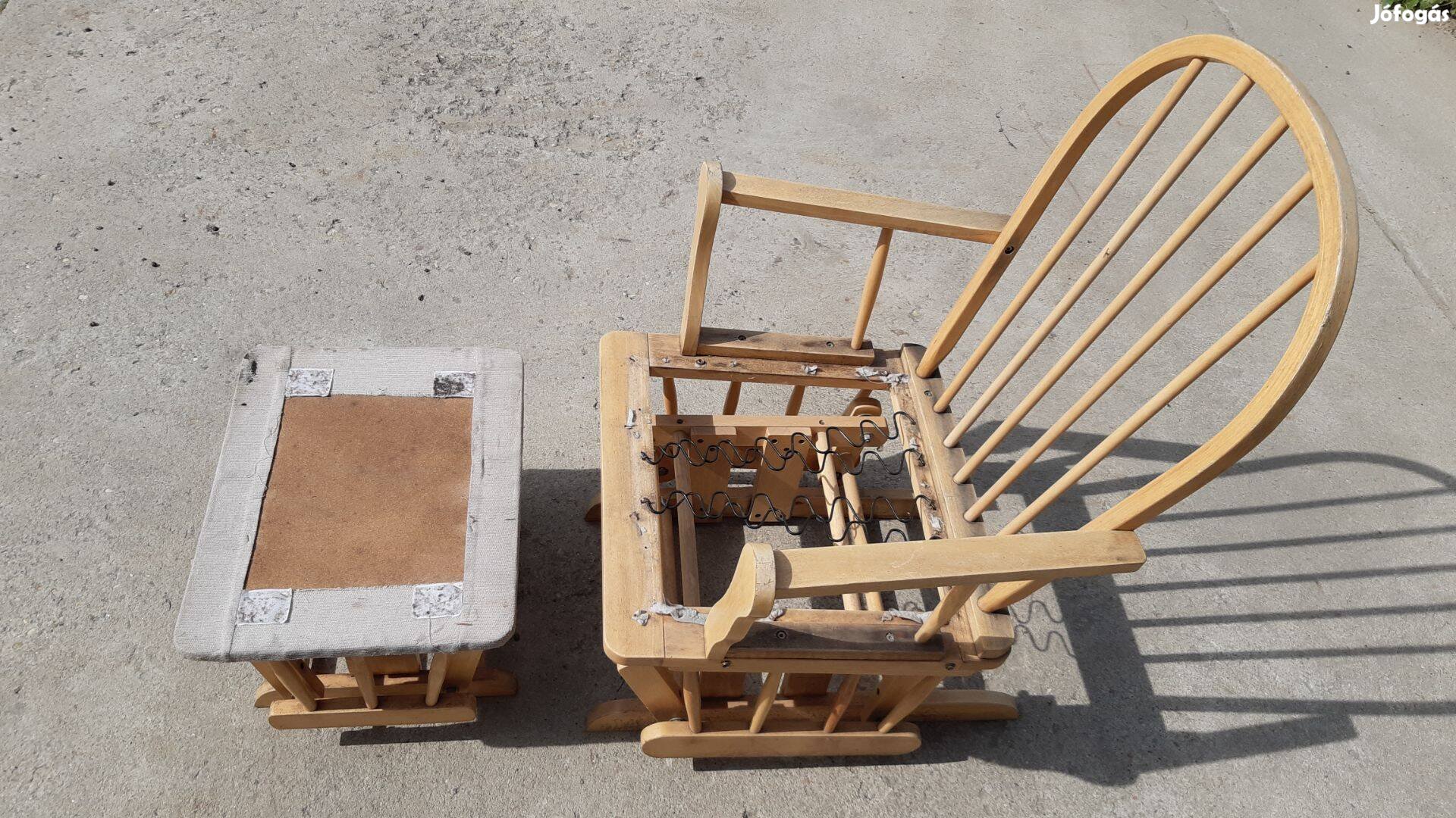 Szoptatós szék, hintafotel hintaszék lábtartóval, fotel