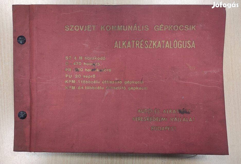 Szovjet kommunális gépek Tgk. alkatrészkatalógus 1972
