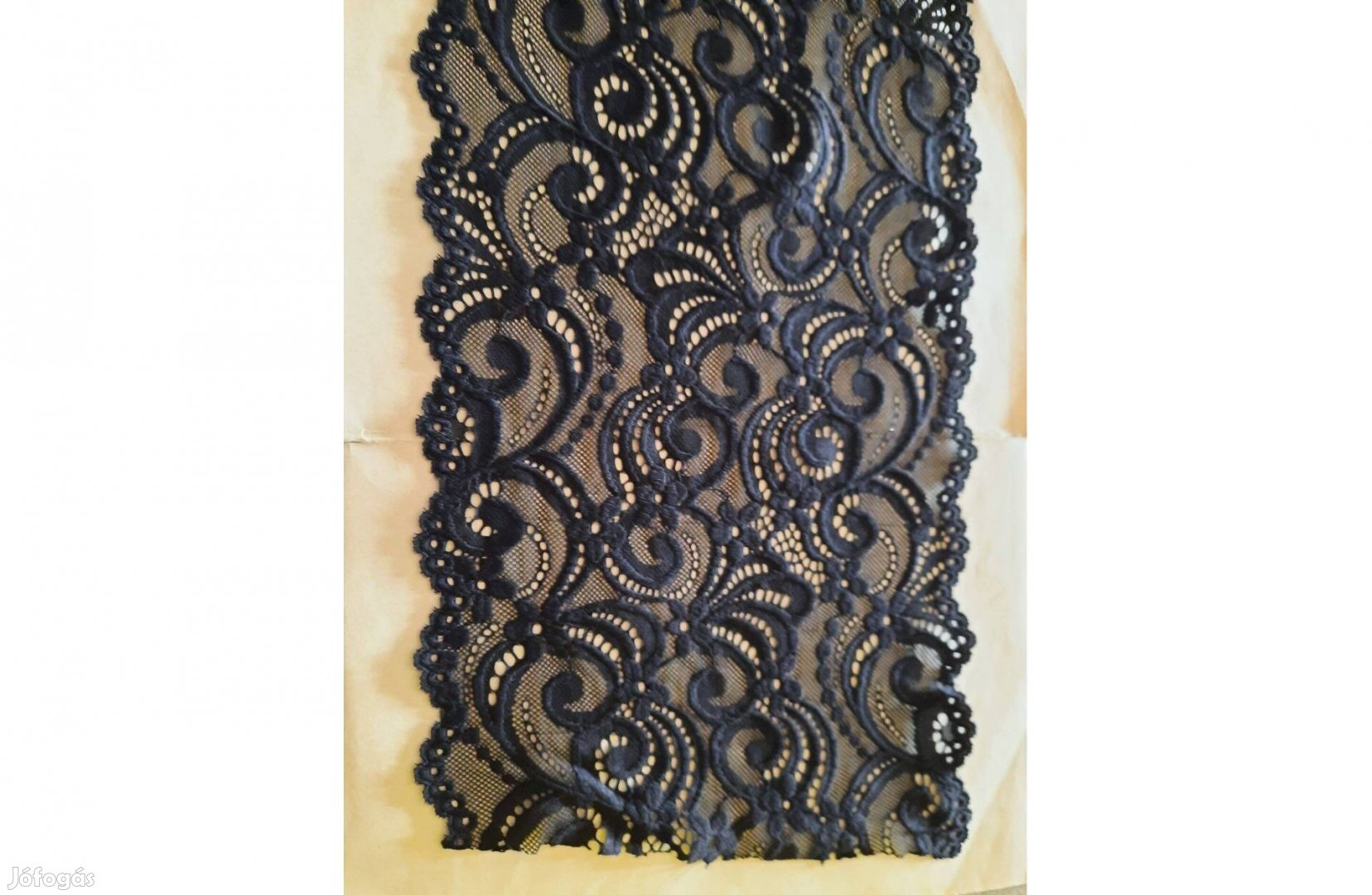 Sztreccs pamut csipkék, fekete, fehér 3-16 cm- ig