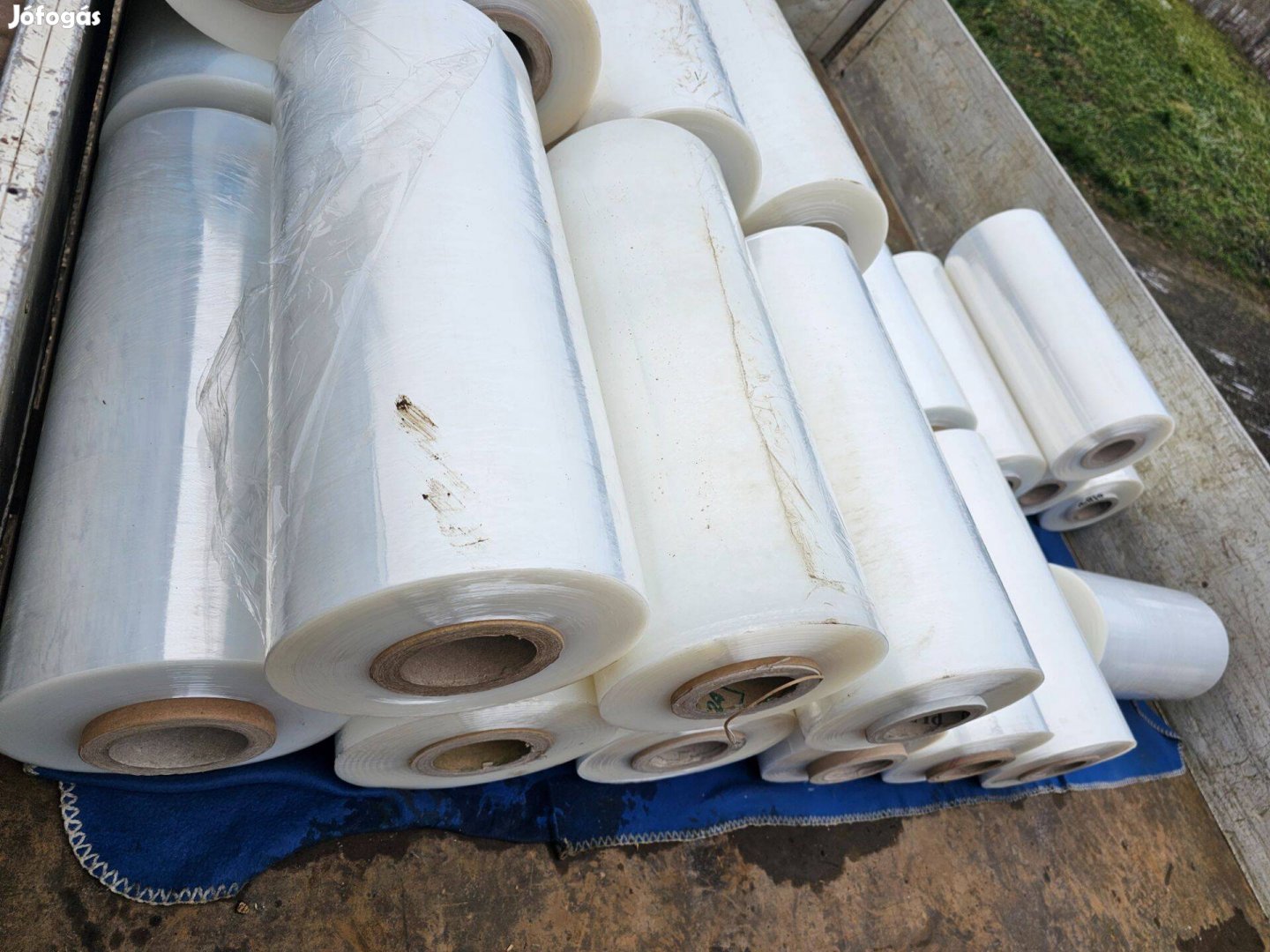 Sztrecs folia gépi csomagolo kb 13 kg 20 mikron vastag