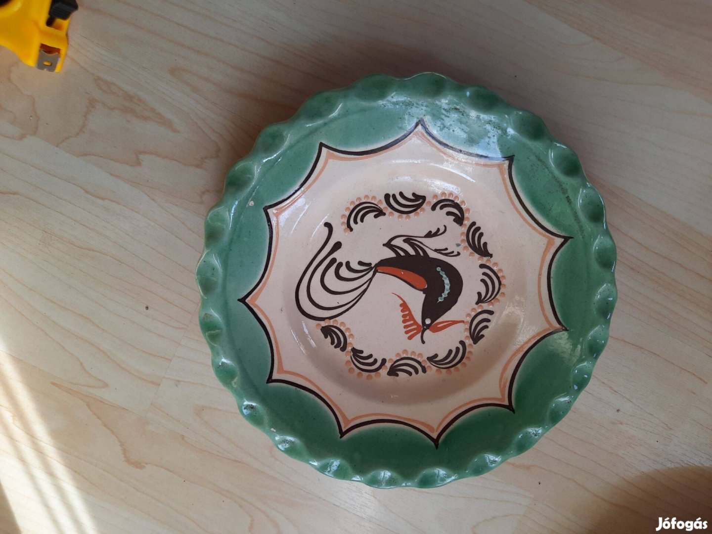 Szücs Imre Tiszafüred kerámia falitál 24 cm átmérővel