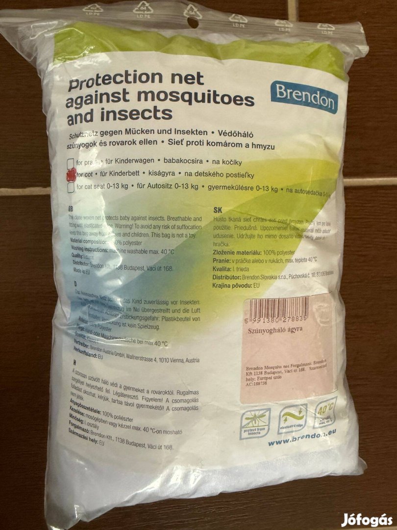 Szúnyogháló kiságyra