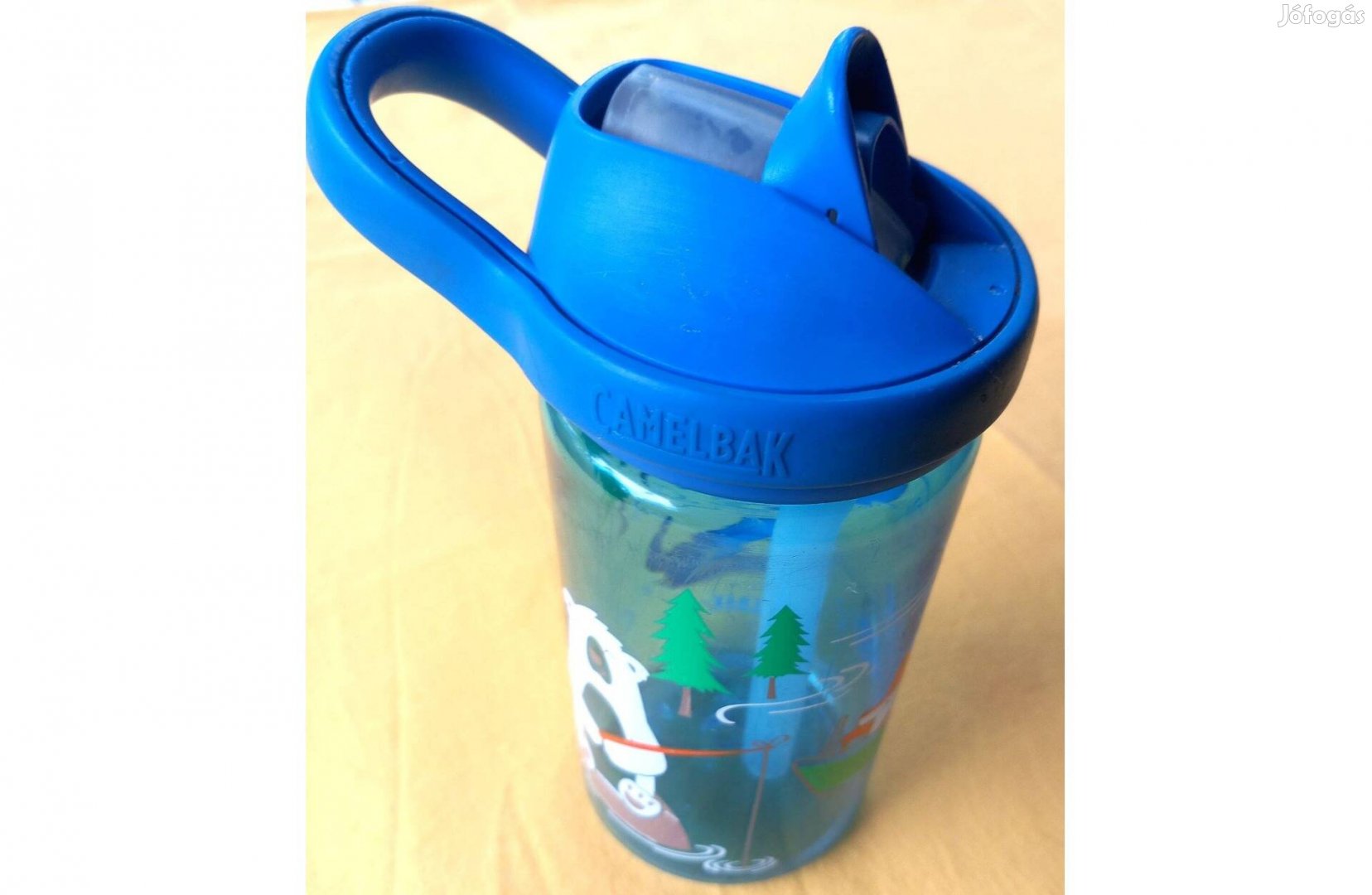 Szuper kulacs ( Camelbak ), BPA-mentes, 4 dl-es, kék, állatos