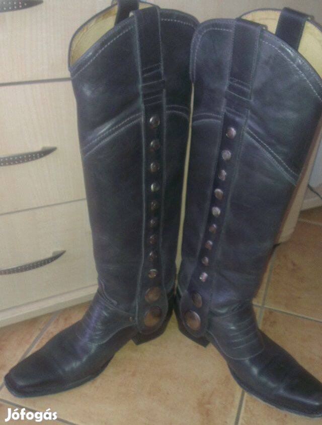 Szürke Sendra bőrcsizma újszerű 39