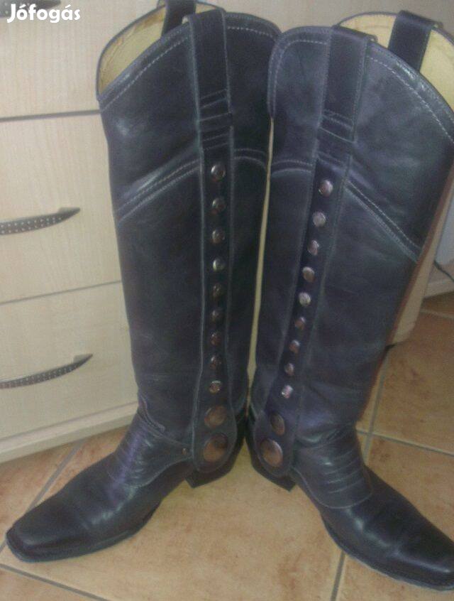Szürke Sendra bőrcsizma újszerű 39