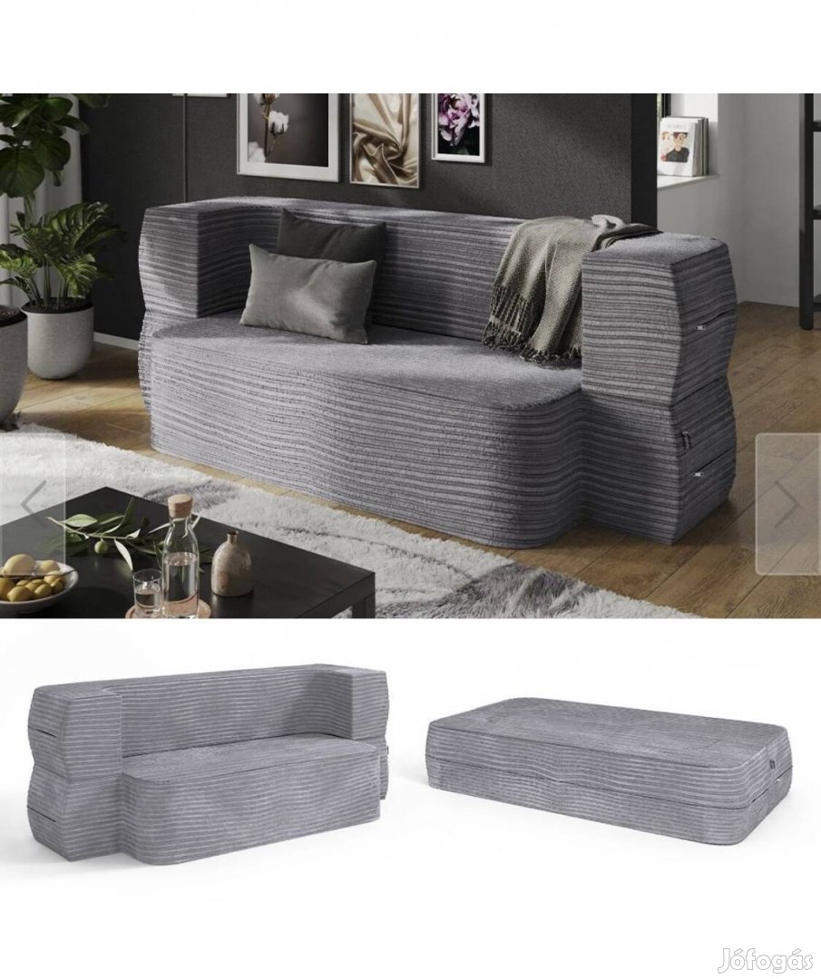 Szürke design kanapéágy