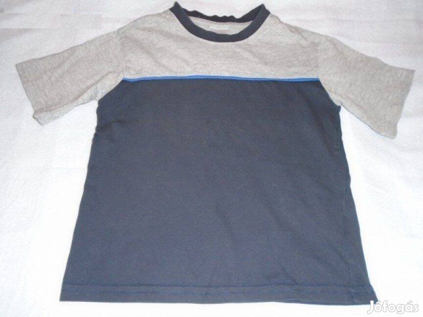 Szürke és kék színű póló 7-8 évesre (méret 122 / 128)