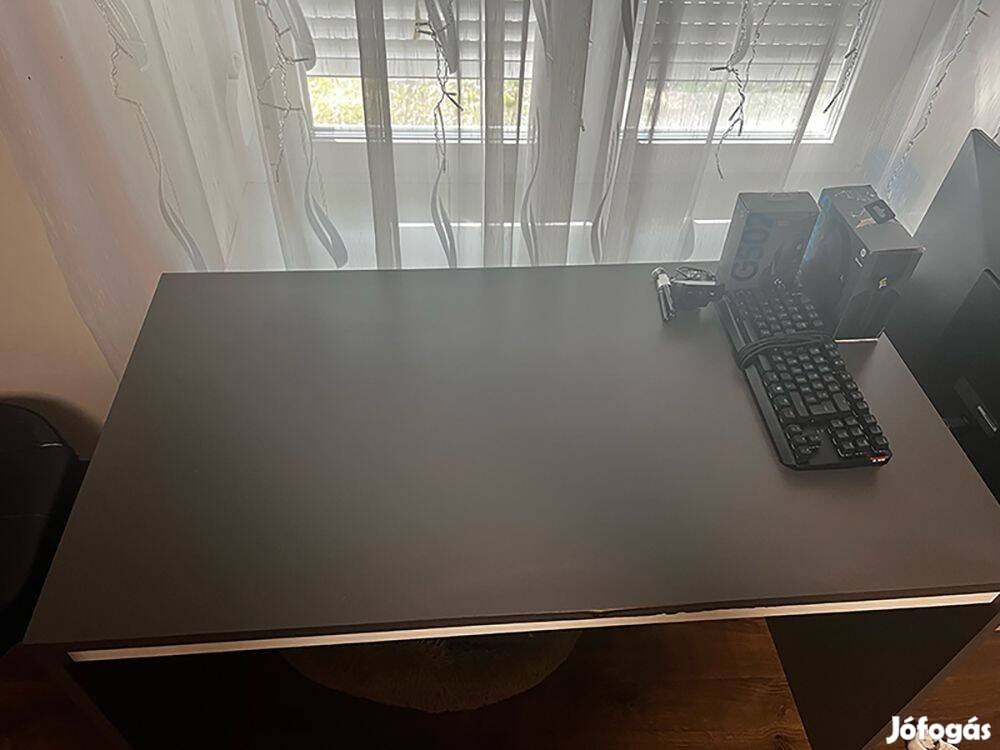 Szürke/fehér íróasztal 120x70x75 cm