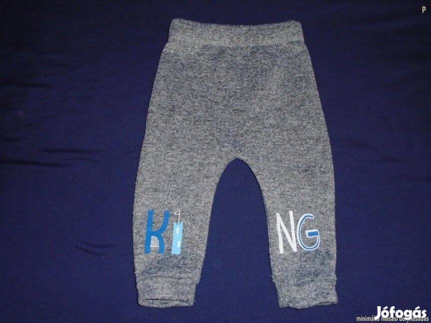 Szürke jogger nadrág 6-9 hó méret 74