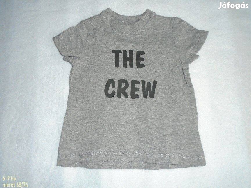 Szürke póló 6-9 hó méret 68 74